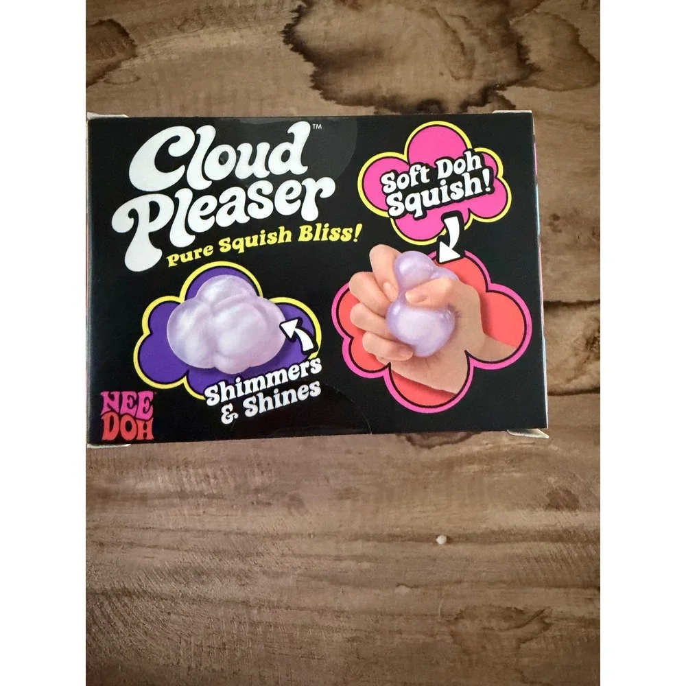 Schylling NeeDoh Cloud Pleaser Lavender Shimmer Soft Squish Fidget Toy 26005NAB